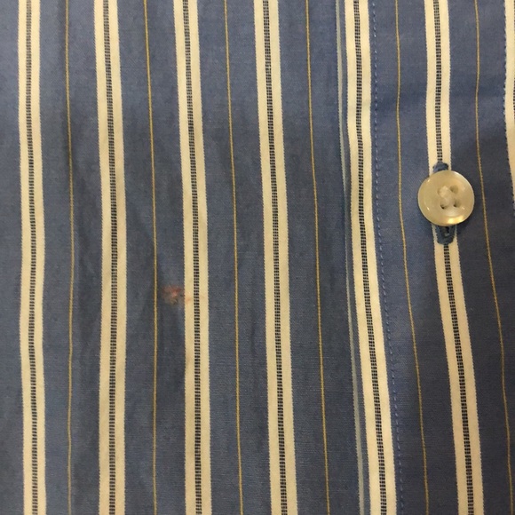 Tommy Hilfiger Blue and White Striped Button Down Shirt - Picture 3 of 8